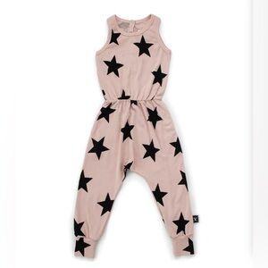 Nununu Kids Girl STAR Romper in Powder Pink 3-4 Years